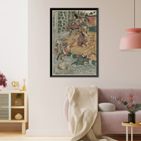 Historic Framed Print, [Japanese Ukiyo-e print] - 9,  17-7/8" x 21-7/8"