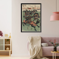 Historic Framed Print, [Japanese Ukiyo-e print] - 10,  17-7/8" x 21-7/8"