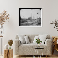 Historic Framed Print, Str. John Craig in dry dock, Detroit,  17-7/8" x 21-7/8"