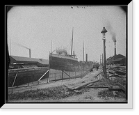Historic Framed Print, Str. John Craig in dry dock, Detroit,  17-7/8" x 21-7/8"