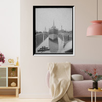 Historic Framed Print, Str. John Craig in dry dock, Detroit - 2,  17-7/8" x 21-7/8"