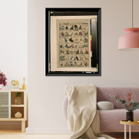 Historic Framed Print, Ryuko eigo zukushi Translation:Fashionable melange of English words.,  17-7/8" x 21-7/8"