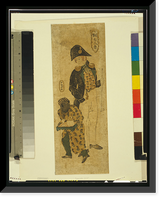 Historic Framed Print, Komojin no zu: Kurobo Translation:Portrait of red-haired man [i.e. foreigner] and black attendant [Javanese].,  17-7/8" x 21-7/8"