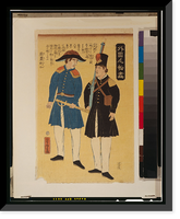 Historic Framed Print, Gaikoku jinbutsu zukushi - Amerika Translation:People from foreign lands - Americans. - 2,  17-7/8" x 21-7/8"