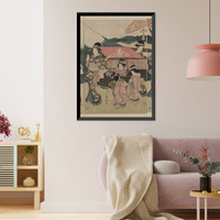 Historic Framed Print, [Japanese Ukiyo-e print] - 92,  17-7/8" x 21-7/8"