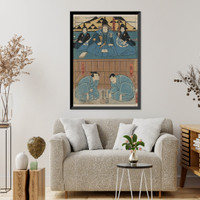 Historic Framed Print, [Japanese Ukiyo-e print] - 121,  17-7/8" x 21-7/8"