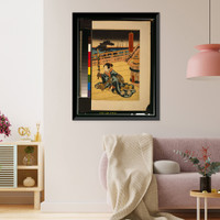 Historic Framed Print, [Japanese Ukiyo-e print] - 135,  17-7/8" x 21-7/8"