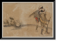 Historic Framed Print, [Japanese Ukiyo-e drawing] - 32,  17-7/8" x 21-7/8"