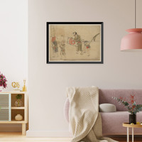 Historic Framed Print, [Japanese Ukiyo-e drawing] - 37,  17-7/8" x 21-7/8"