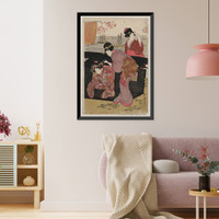 Historic Framed Print, [Japanese Ukiyo-e print] - 201,  17-7/8" x 21-7/8"