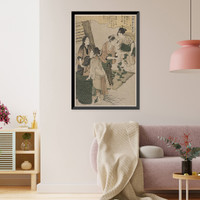 Historic Framed Print, [Japanese Ukiyo-e print] - 203,  17-7/8" x 21-7/8"