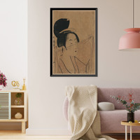 Historic Framed Print, [Japanese Ukiyo-e print] - 205,  17-7/8" x 21-7/8"