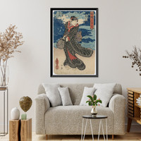 Historic Framed Print, [Japanese Ukiyo-e print] - 329,  17-7/8" x 21-7/8"