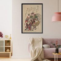 Japanese Ukiyo-e print - 344, Vintage Poster