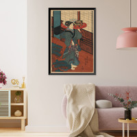 Historic Framed Print, [Japanese Ukiyo-e print] - 375,  17-7/8" x 21-7/8"