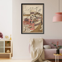 Historic Framed Print, [Japanese Ukiyo-e print] - 387,  17-7/8" x 21-7/8"