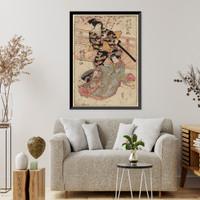 Historic Framed Print, [Japanese Ukiyo-e print] - 389,  17-7/8" x 21-7/8"