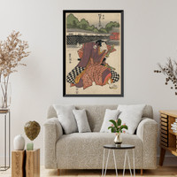 Historic Framed Print, [Japanese Ukiyo-e print] - 391,  17-7/8" x 21-7/8"