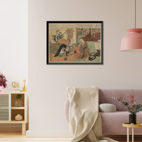 Historic Framed Print, [Japanese Ukiyo-e print] - 413,  17-7/8" x 21-7/8"