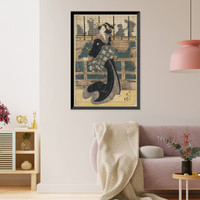 Historic Framed Print, [Japanese Ukiyo-e print] - 594,  17-7/8" x 21-7/8"