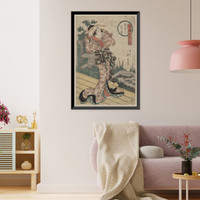 Historic Framed Print, [Japanese Ukiyo-e print] - 596,  17-7/8" x 21-7/8"