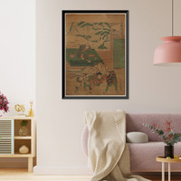 Historic Framed Print, [Japanese Ukiyo-e print] - 609,  17-7/8" x 21-7/8"