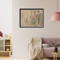 Historic Framed Print, [Japanese Ukiyo-e print] - 691,  17-7/8" x 21-7/8"