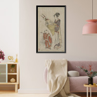 Historic Framed Print, [Japanese Ukiyo-e print] - 702,  17-7/8" x 21-7/8"