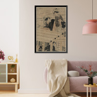 Historic Framed Print, [Japanese Ukiyo-e print] - 714,  17-7/8" x 21-7/8"