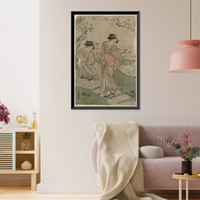 Historic Framed Print, [Japanese Ukiyo-e print] - 722,  17-7/8" x 21-7/8"