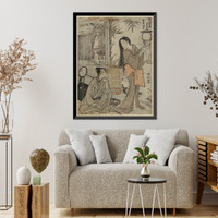 Historic Framed Print, [Japanese Ukiyo-e print] - 726,  17-7/8" x 21-7/8"
