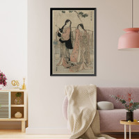 Historic Framed Print, [Japanese Ukiyo-e print] - 727,  17-7/8" x 21-7/8"