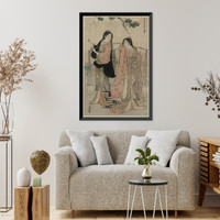 Historic Framed Print, [Japanese Ukiyo-e print] - 727,  17-7/8" x 21-7/8"