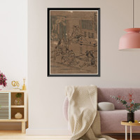 Historic Framed Print, [Japanese Ukiyo-e print] - 872,  17-7/8" x 21-7/8"