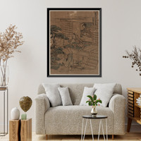 Historic Framed Print, [Japanese Ukiyo-e print] - 873,  17-7/8" x 21-7/8"