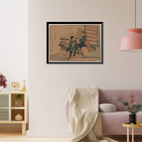 Historic Framed Print, [Japanese Ukiyo-e print] - 876,  17-7/8" x 21-7/8"