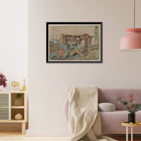 Historic Framed Print, [Japanese Ukiyo-e print] - 879,  17-7/8" x 21-7/8"