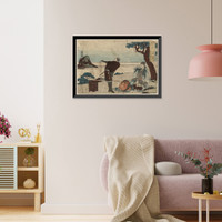 Historic Framed Print, [Japanese Ukiyo-e print] - 881,  17-7/8" x 21-7/8"