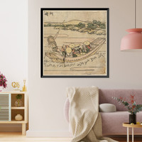 Historic Framed Print, [Japanese Ukiyo-e print] - 883,  17-7/8" x 21-7/8"