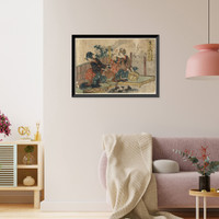 Historic Framed Print, [Japanese Ukiyo-e print] - 893,  17-7/8" x 21-7/8"