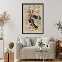 Historic Framed Print, [Japanese Ukiyo-e print] - 979,  17-7/8" x 21-7/8"