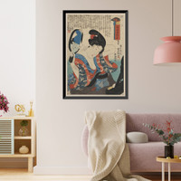 Historic Framed Print, [Japanese Ukiyo-e print] - 993,  17-7/8" x 21-7/8"