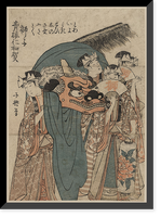 Historic Framed Print, [Japanese Ukiyo-e print] - 1031,  17-7/8" x 21-7/8"