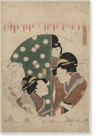 Historic Framed Print, [Japanese Ukiyo-e print] - 1046,  17-7/8" x 21-7/8"