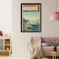 Historic Framed Print, [Japanese Ukiyo-e print] - 1074,  17-7/8" x 21-7/8"