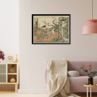 Historic Framed Print, [Japanese Ukiyo-e print] - 1076,  17-7/8" x 21-7/8"