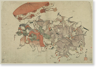 Historic Framed Print, [Japanese Ukiyo-e print] - 1078,  17-7/8" x 21-7/8"