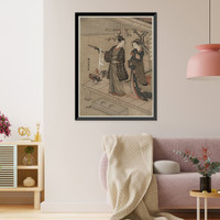 Historic Framed Print, [Japanese Ukiyo-e print] - 1079,  17-7/8" x 21-7/8"