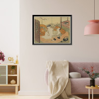 Historic Framed Print, [Japanese Ukiyo-e print] - 1081,  17-7/8" x 21-7/8"