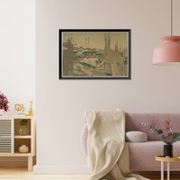 Historic Framed Print, [Japanese Ukiyo-e print] - 1082,  17-7/8" x 21-7/8"